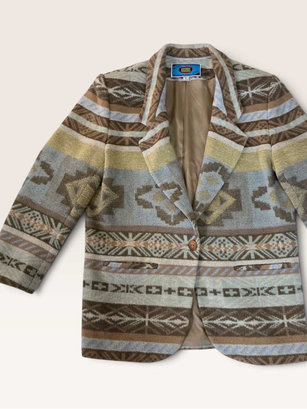 Vintage 90s Maurizio Ramani Southwestern Wool Blend Blazer Size L
